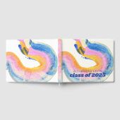 抽象芸術アートブルーウォーター色卒業2024 ゲストブック (全面)