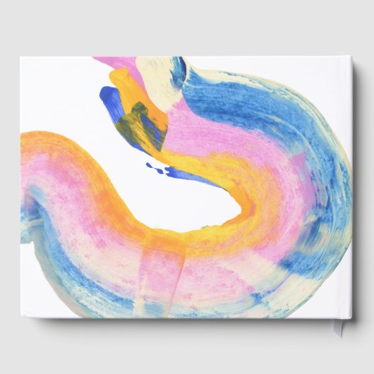 抽象芸術アートブルーウォーター色卒業2024 ゲストブック (裏面)