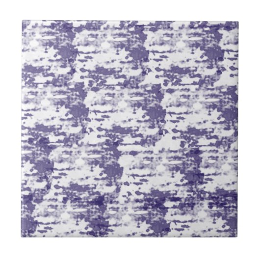 抽象芸術アートブルーホワイトミニマリズム タイル (正面)