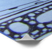 抽象芸術アートブルームーンピンクとグレーポスター ポスター (角)