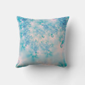 抽象芸術アートブルー瞑想 クッション (裏面)