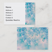 抽象芸術アートブルー瞑想 名刺 (正面/裏面)