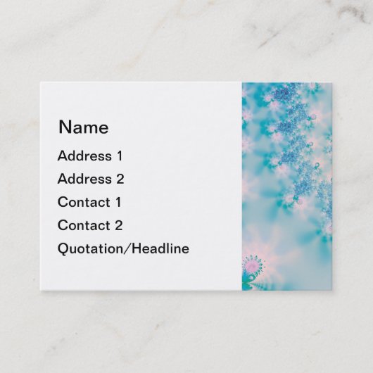 抽象芸術アートブルー瞑想 名刺 (正面)