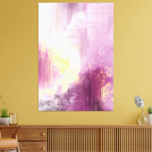抽象芸術アートプリントオリジナルパープルイエロー絵画ズ キャンバスプリント (インサイチュ (リビング))