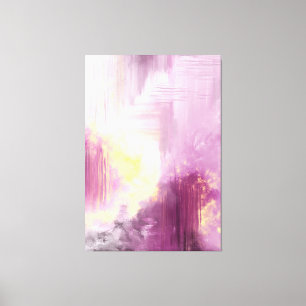 抽象芸術アートプリントオリジナルパープルイエロー絵画ズ キャンバスプリント