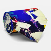 抽象芸術アートプリントテンディーネックタイ ネクタイ (ロール)
