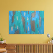 抽象芸術アートプリント（青、緑、灰色） キャンバスプリント (インサイチュ (リビング))
