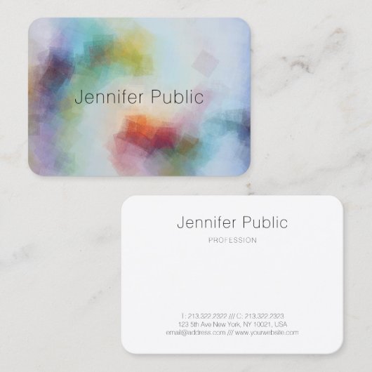 抽象芸術アートプロフェッショナルエレガントテンプレートモダン 名刺 (正面/裏面)