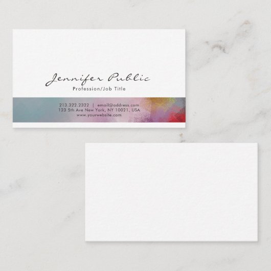 抽象芸術アートプロフェッショナルスタイリッシュモダン芸術的 名刺 (正面/裏面)
