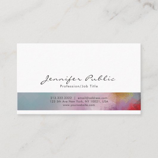 抽象芸術アートプロフェッショナルスタイリッシュモダン芸術的 名刺 (正面)