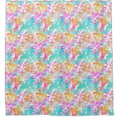 抽象芸術アートボホマティッセボタニカルシェイプ シャワーカーテン (正面)