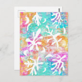 抽象芸術アートボホマティッセボタニカルシェイプ ポストカード (正面/裏面)