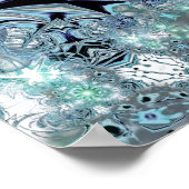 抽象芸術アートポスターツトーンブルーグラス ポスター (角)