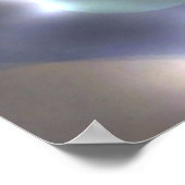 抽象芸術アートポスターメタル反射ブルー ポスター (角)