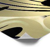 抽象芸術アートポスター金ゴールドナイト ポスター (角)