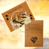 抽象芸術アートマウンテンランドスケープフォレストファーザーズデー カード