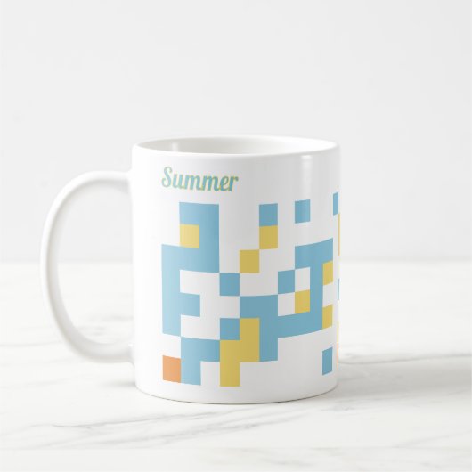 抽象芸術アートマグカップ – 夏 コーヒーマグカップ (左)
