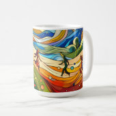 抽象芸術アートマグ コーヒーマグカップ (正面右)