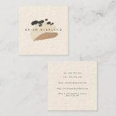 抽象芸術アートミニマリストアーティストプロファイルスクエア 予約カード (正面/裏面)