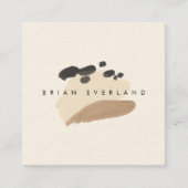 抽象芸術アートミニマリストアーティストプロファイルスクエア 予約カード (正面)