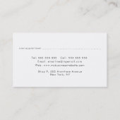 抽象芸術アートミニマリストアーティストプロフィ連絡ールAp 予約カード (裏面)