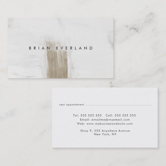 抽象芸術アートミニマリストアーティストプロフィ連絡ールAp 予約カード (正面/裏面)