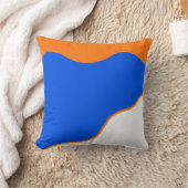 抽象芸術アートミニマリスパステルオレンジブルー クッション (ブランケット)