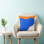 抽象芸術アートミニマリスパステルオレンジブルー クッション (椅子)