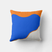 抽象芸術アートミニマリスパステルオレンジブルー クッション (裏面)