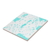 抽象芸術アートミニマリスパステルターコイズ タイル (側面)