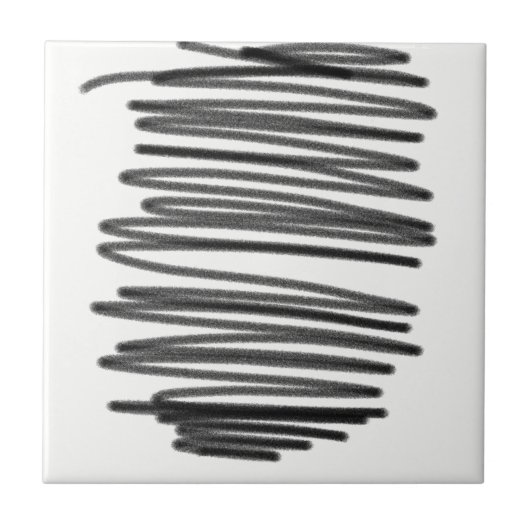 抽象芸術アートミニマリズムスケッチ タイル (正面)