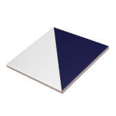 抽象芸術アートミニマリズムダークブルーホワイト タイル (側面)