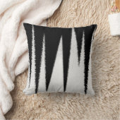 抽象芸術アートミニマリズム白黒ライン クッション (ブランケット)