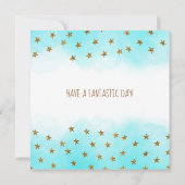 抽象芸術アートメスハットティール（緑がかった色）ピンクハッピーバースデー (裏面)