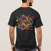 抽象芸術アートメンズシャツ Tシャツ (裏面)