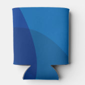 抽象芸術アートモダンインユニークブルー 缶クーラー (裏面)