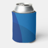 抽象芸術アートモダンインユニークブルー 缶クーラー (缶裏面)