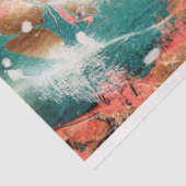 抽象芸術アートモダンティール（緑がかった色）ピンク金ゴールドデカップページ 薄葉紙 (詳細)