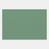 抽象芸術アートモダン春フローラルパターングリーン ラッピングペーパーシート (正面3)