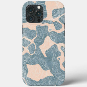 抽象芸術アートラインパターンテクスチャマップ壁紙 iPhone 13 PRO MAXケース