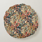抽象芸術アートラウンドピロー ラウンドクッション (裏面)