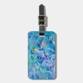 抽象芸術アートラゲッジタグが空港で目立つ ラゲッジタグ (正面縦)