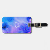 抽象芸術アートラゲッジタグカスタマイズ：青紫 ラゲッジタグ (正面横)