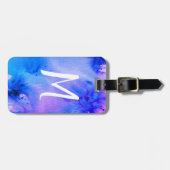 抽象芸術アートラゲッジタグカスタマイズ:青紫 ラゲッジタグ (正面横)