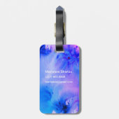 抽象芸術アートラゲッジタグカスタマイズ:青紫 ラゲッジタグ (裏面縦)