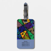 抽象芸術アートラゲッジタグカラフルブライトデザイン ラゲッジタグ (裏面縦)