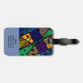 抽象芸術アートラゲッジタグカラフルブライトデザイン ラゲッジタグ (裏面横)