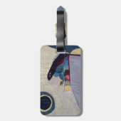抽象芸術アートラゲッジタグ付き/レザーストラップ ラゲッジタグ (裏面縦)