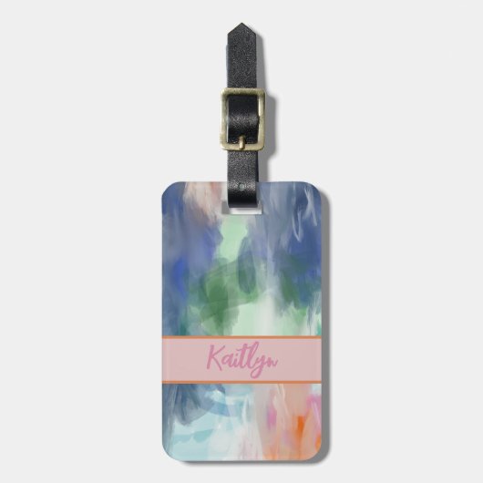 抽象芸術アートラゲッジタグ ラゲッジタグ (正面縦)