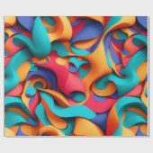 抽象芸術アートラッピング紙 ラッピングペーパー (フラット)